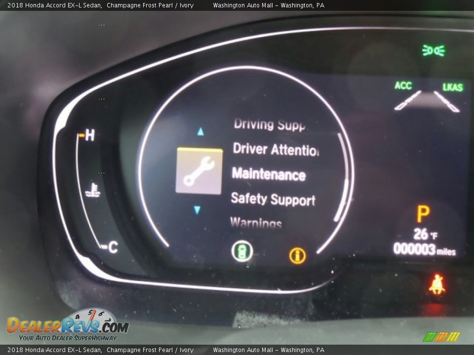 2018 Honda Accord EX-L Sedan Champagne Frost Pearl / Ivory Photo #13