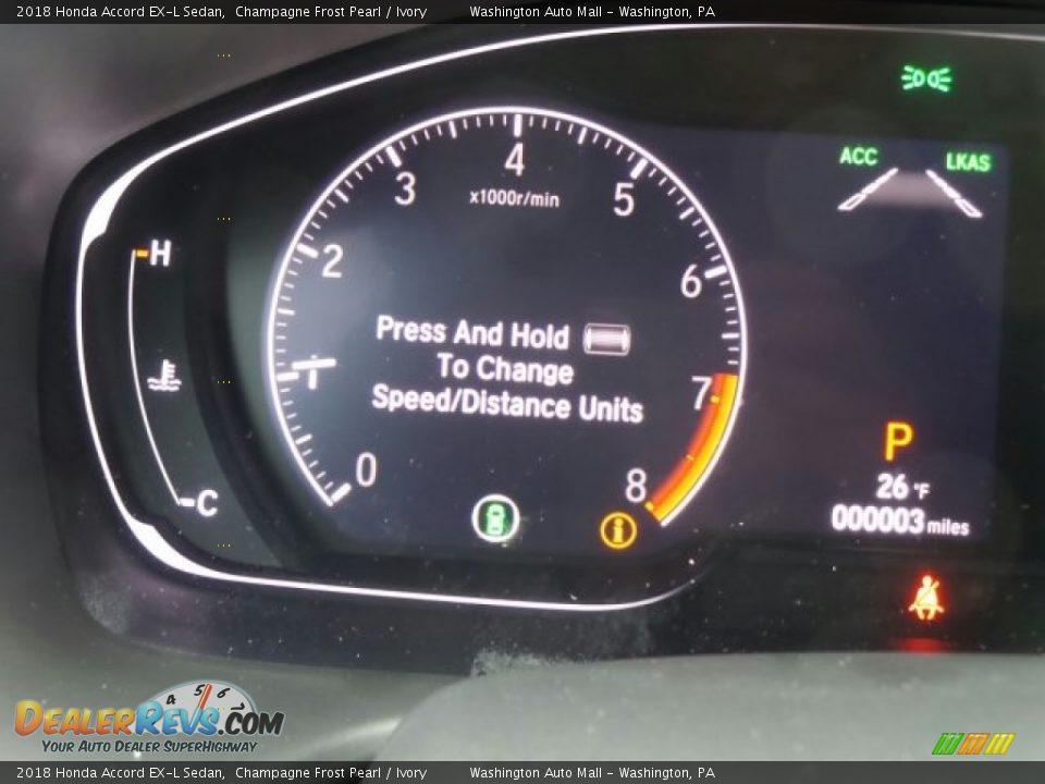2018 Honda Accord EX-L Sedan Champagne Frost Pearl / Ivory Photo #14