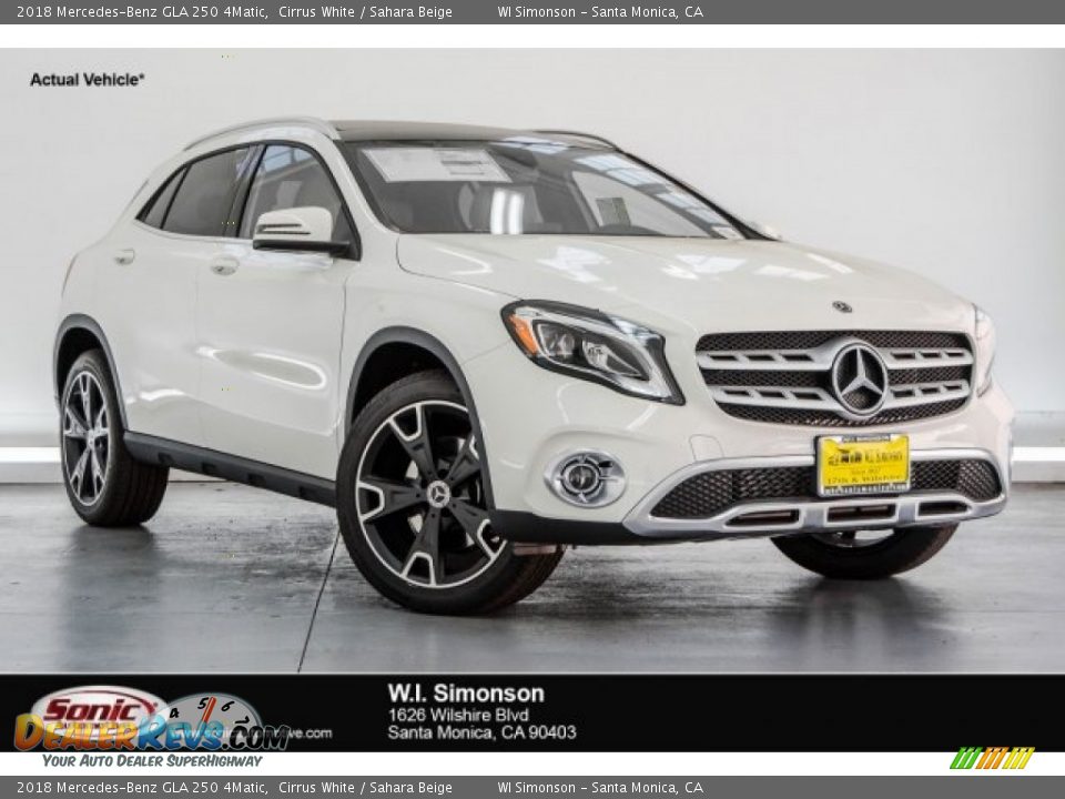 2018 Mercedes-Benz GLA 250 4Matic Cirrus White / Sahara Beige Photo #1