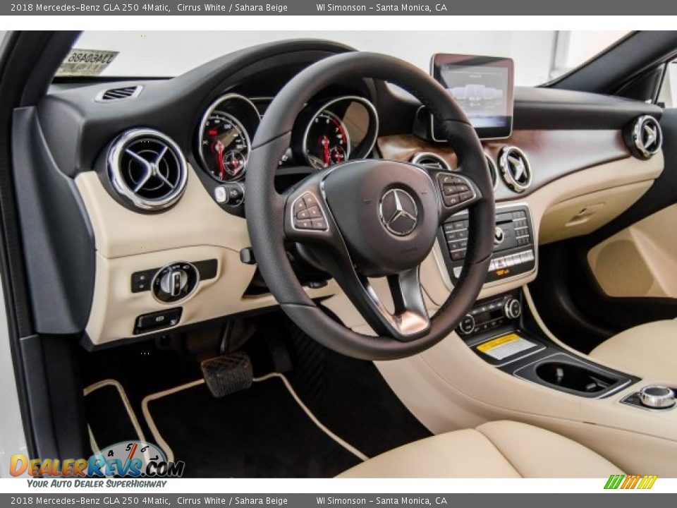 2018 Mercedes-Benz GLA 250 4Matic Cirrus White / Sahara Beige Photo #6