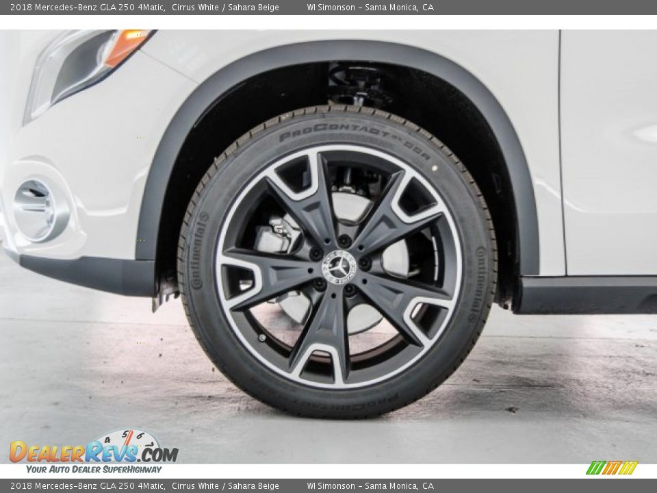 2018 Mercedes-Benz GLA 250 4Matic Cirrus White / Sahara Beige Photo #9