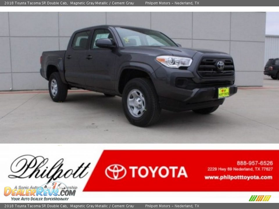 2018 Toyota Tacoma SR Double Cab Magnetic Gray Metallic / Cement Gray Photo #1