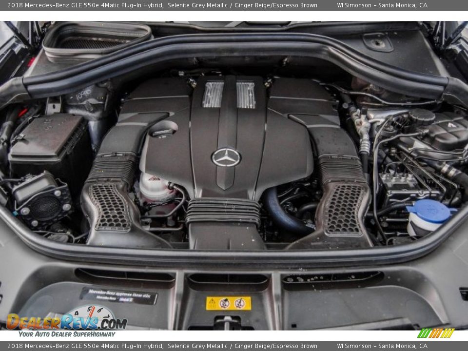 2018 Mercedes-Benz GLE 550e 4Matic Plug-In Hybrid Selenite Grey Metallic / Ginger Beige/Espresso Brown Photo #8