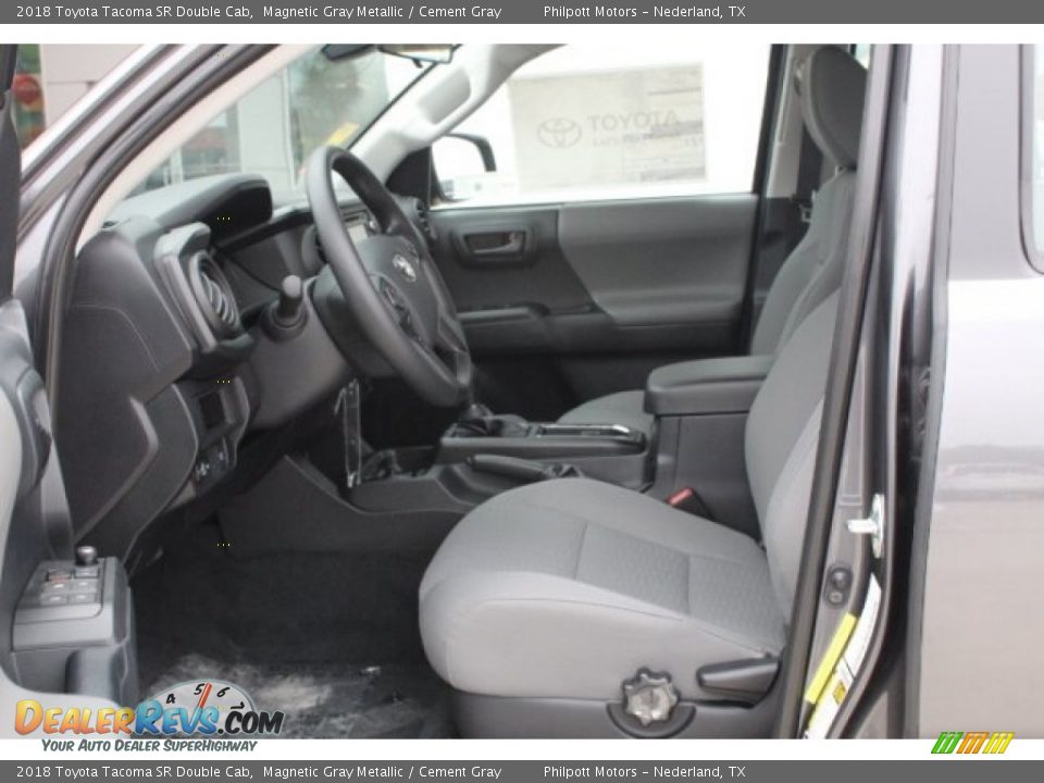 Cement Gray Interior - 2018 Toyota Tacoma SR Double Cab Photo #13