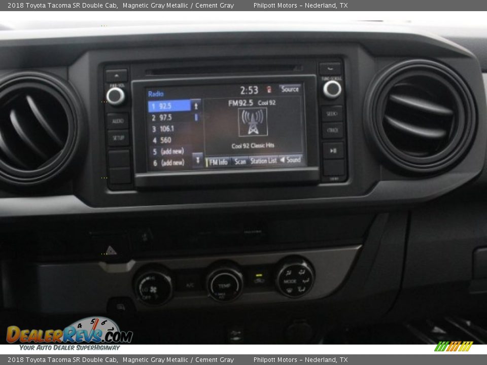 Controls of 2018 Toyota Tacoma SR Double Cab Photo #16