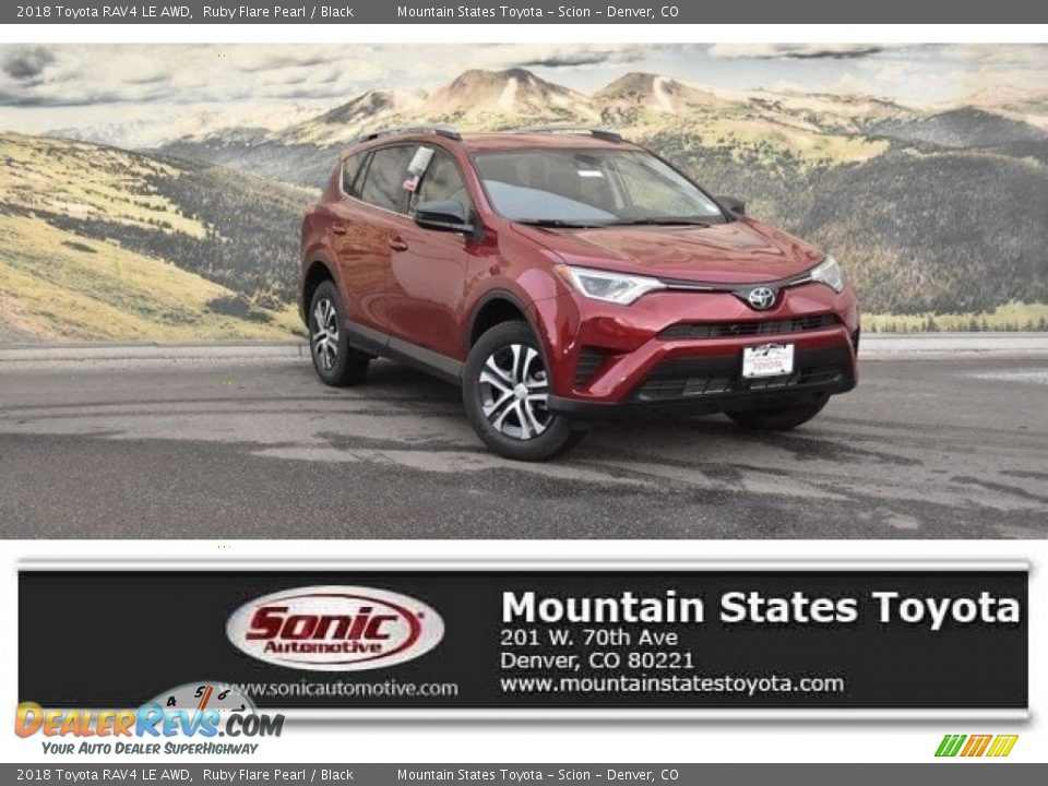2018 Toyota RAV4 LE AWD Ruby Flare Pearl / Black Photo #1