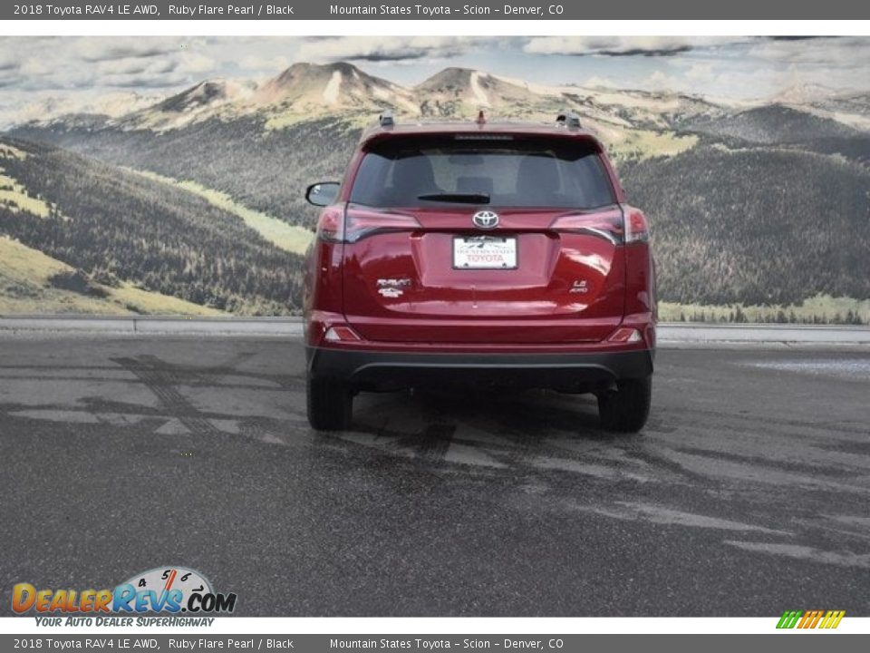 2018 Toyota RAV4 LE AWD Ruby Flare Pearl / Black Photo #4