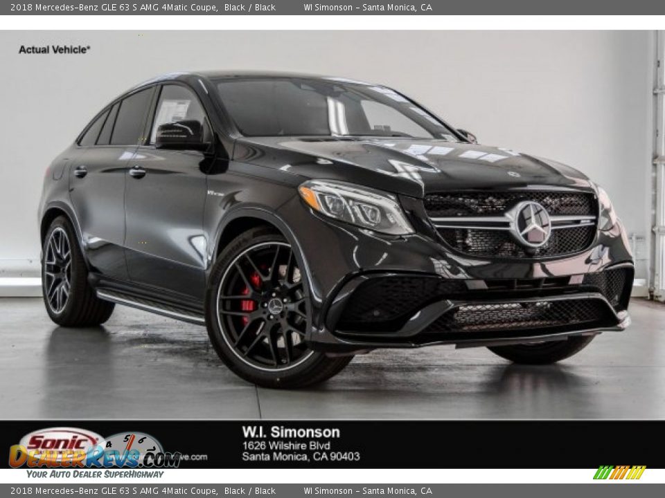 2018 Mercedes-Benz GLE 63 S AMG 4Matic Coupe Black / Black Photo #1
