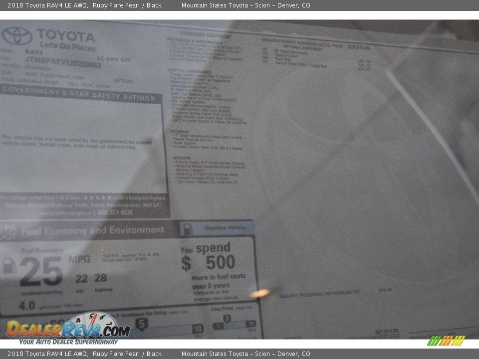 2018 Toyota RAV4 LE AWD Ruby Flare Pearl / Black Photo #10