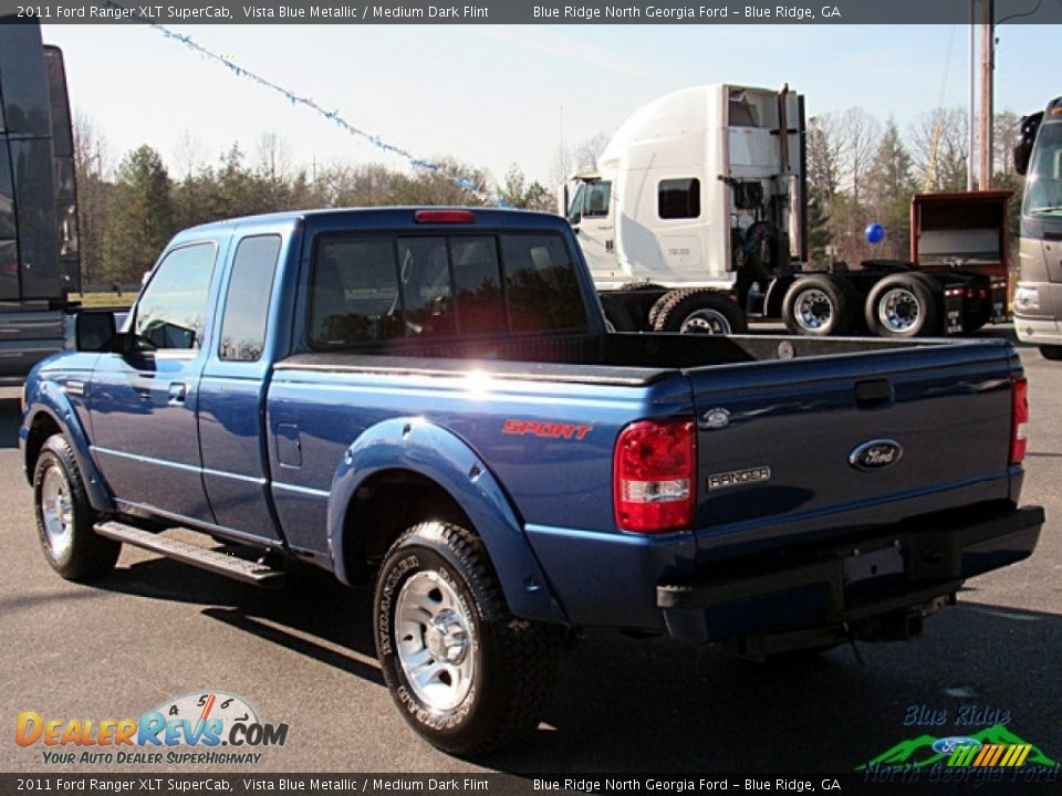 2011 Ford Ranger XLT SuperCab Vista Blue Metallic / Medium Dark Flint Photo #3