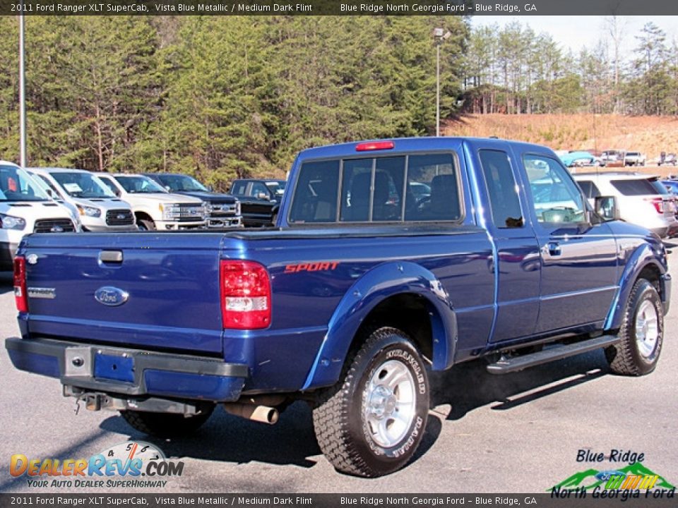 2011 Ford Ranger XLT SuperCab Vista Blue Metallic / Medium Dark Flint Photo #5