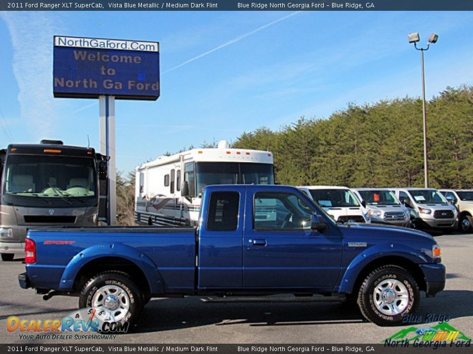 2011 Ford Ranger XLT SuperCab Vista Blue Metallic / Medium Dark Flint Photo #6