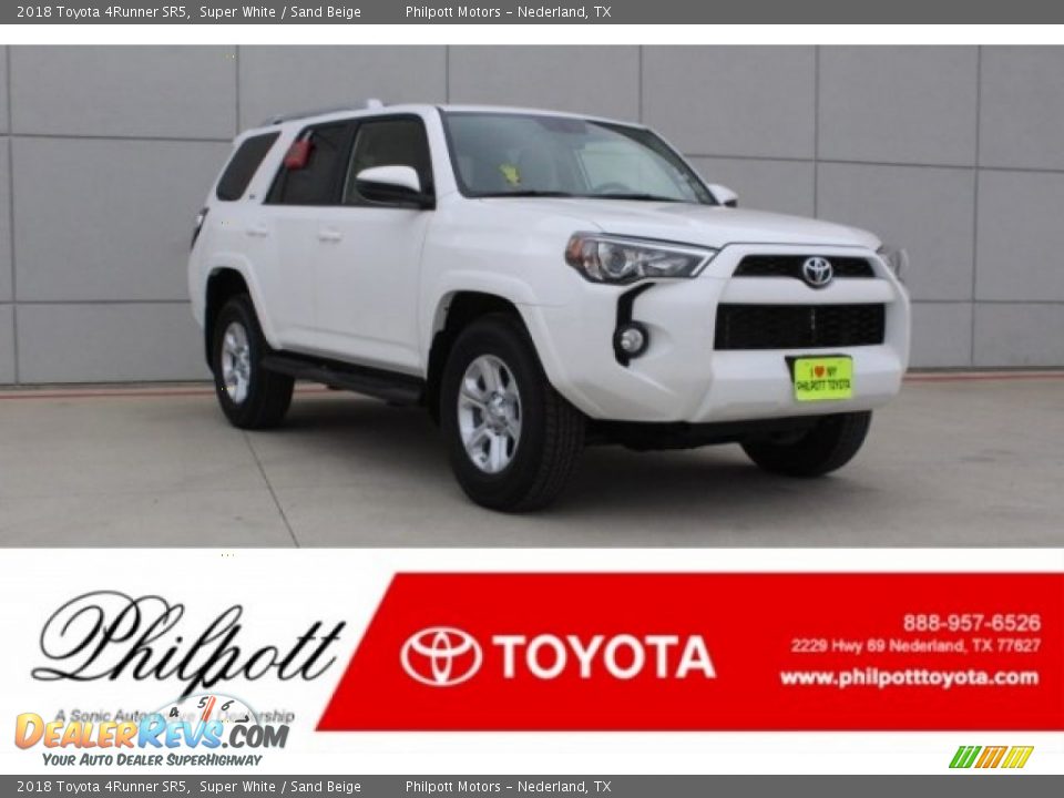 2018 Toyota 4Runner SR5 Super White / Sand Beige Photo #1