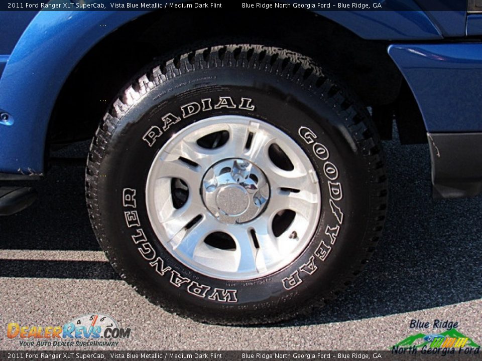 2011 Ford Ranger XLT SuperCab Vista Blue Metallic / Medium Dark Flint Photo #9