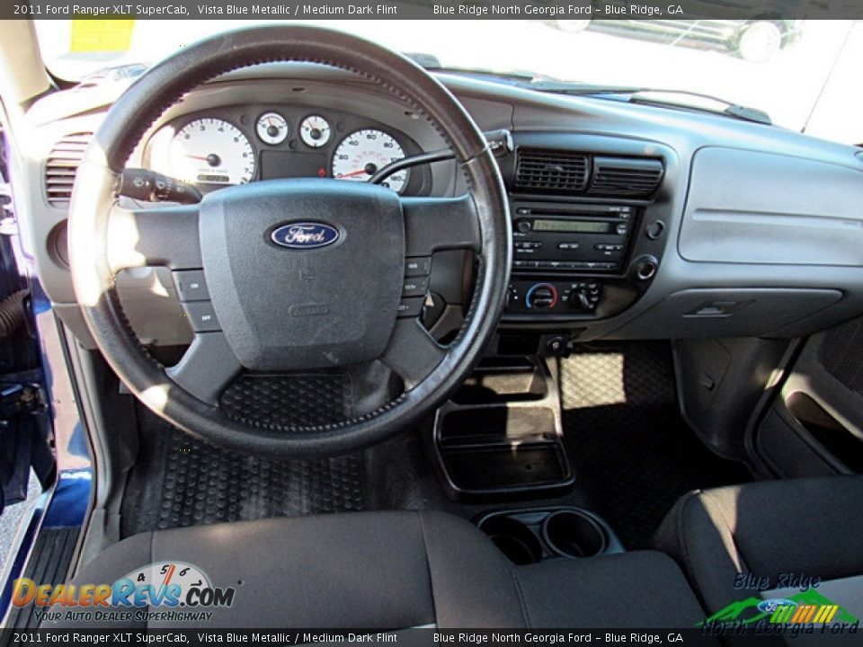 2011 Ford Ranger XLT SuperCab Vista Blue Metallic / Medium Dark Flint Photo #14