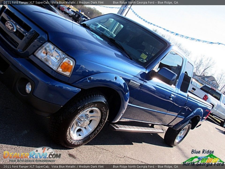 2011 Ford Ranger XLT SuperCab Vista Blue Metallic / Medium Dark Flint Photo #23