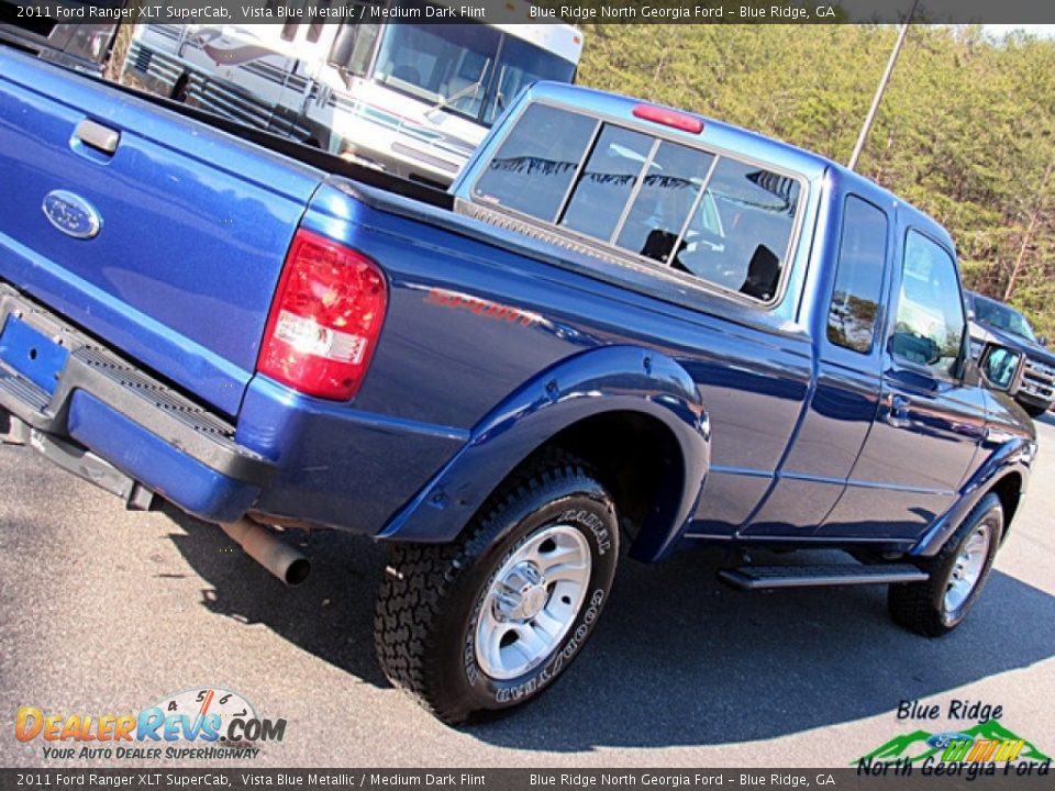 2011 Ford Ranger XLT SuperCab Vista Blue Metallic / Medium Dark Flint Photo #25
