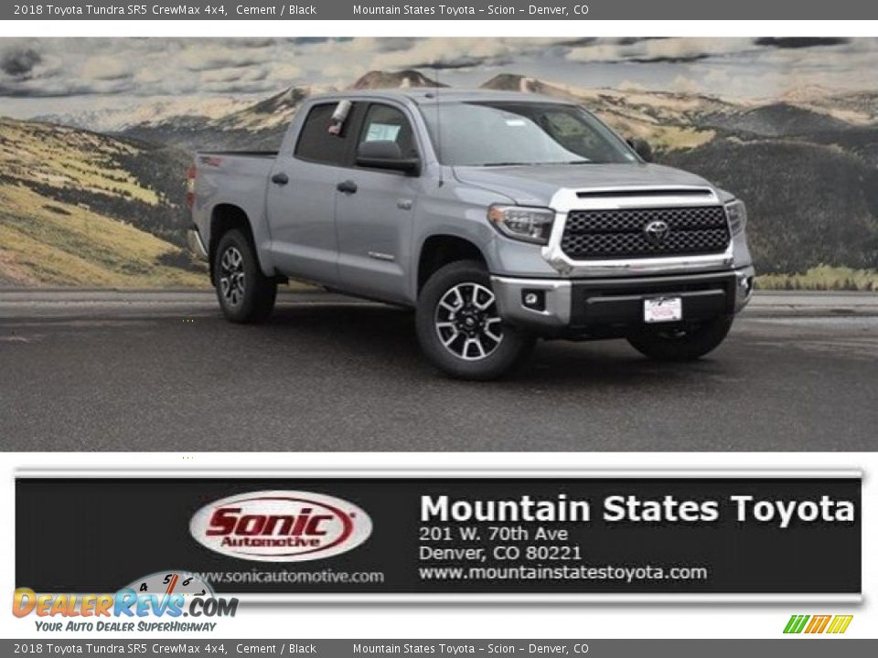 2018 Toyota Tundra SR5 CrewMax 4x4 Cement / Black Photo #1