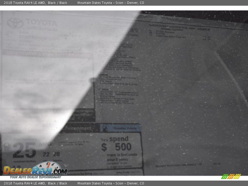 2018 Toyota RAV4 LE AWD Black / Black Photo #10