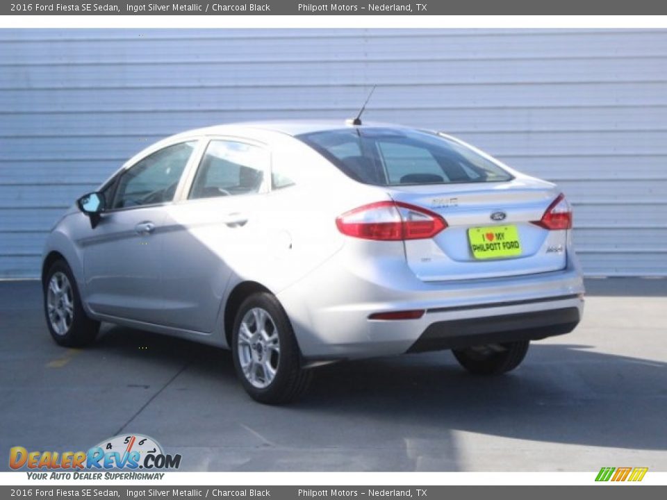 2016 Ford Fiesta SE Sedan Ingot Silver Metallic / Charcoal Black Photo #7