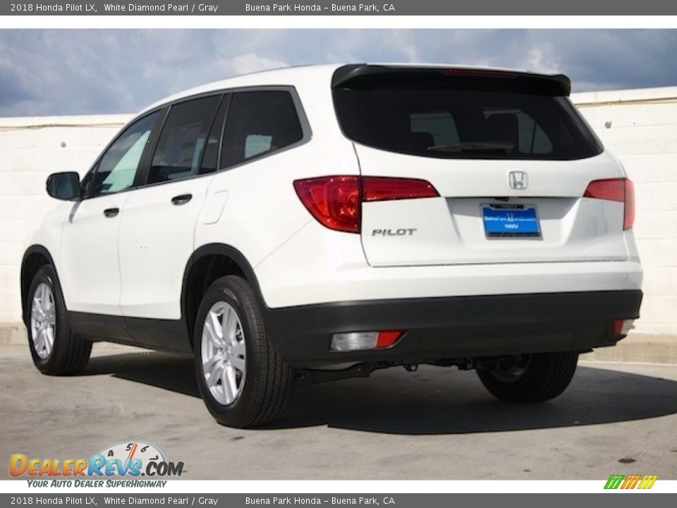 2018 Honda Pilot LX White Diamond Pearl / Gray Photo #2