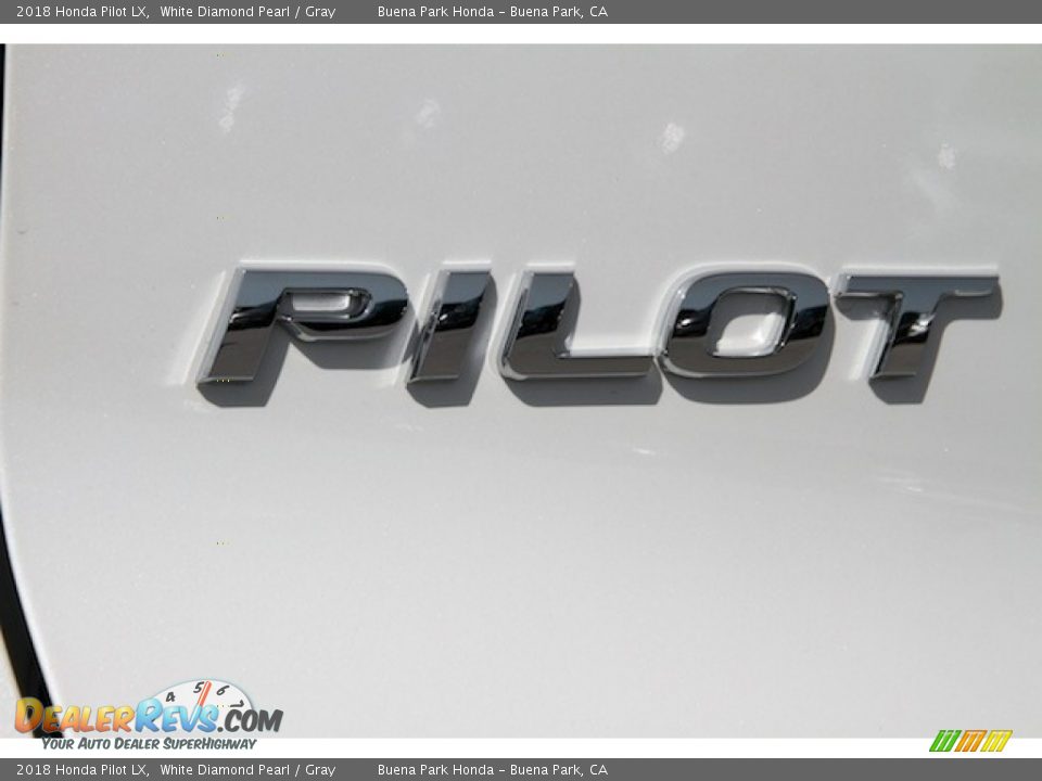 2018 Honda Pilot LX White Diamond Pearl / Gray Photo #3