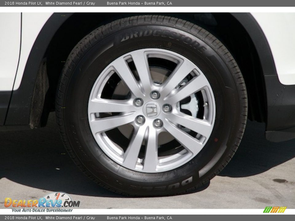 2018 Honda Pilot LX White Diamond Pearl / Gray Photo #5