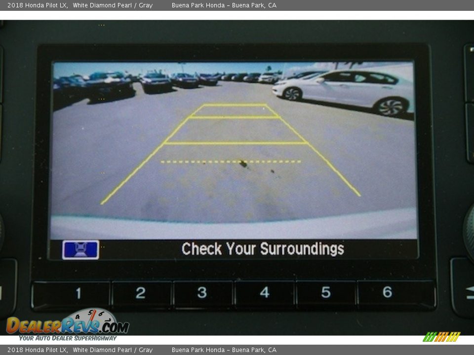 2018 Honda Pilot LX White Diamond Pearl / Gray Photo #6