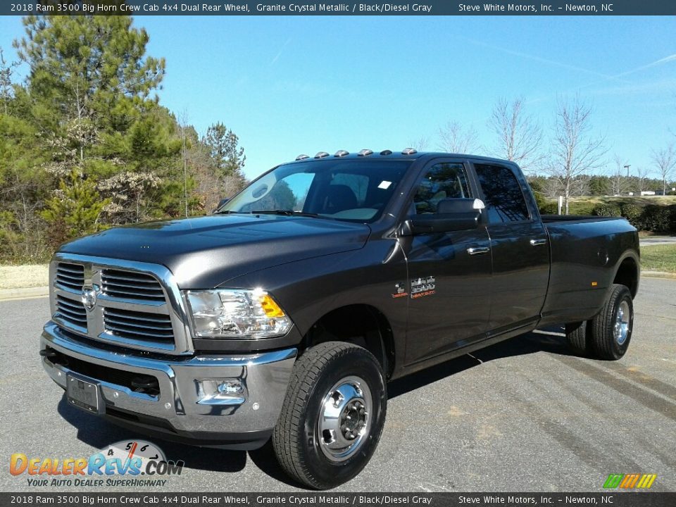 2018 Ram 3500 Big Horn Crew Cab 4x4 Dual Rear Wheel Granite Crystal Metallic / Black/Diesel Gray Photo #2