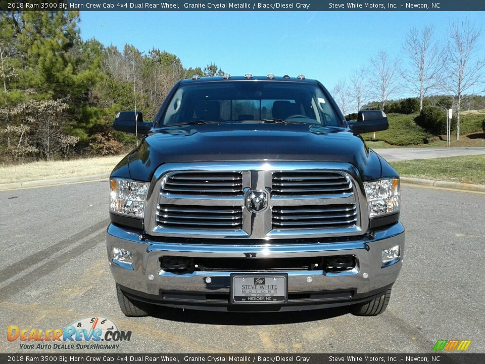 2018 Ram 3500 Big Horn Crew Cab 4x4 Dual Rear Wheel Granite Crystal Metallic / Black/Diesel Gray Photo #3