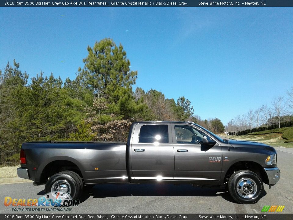 2018 Ram 3500 Big Horn Crew Cab 4x4 Dual Rear Wheel Granite Crystal Metallic / Black/Diesel Gray Photo #5