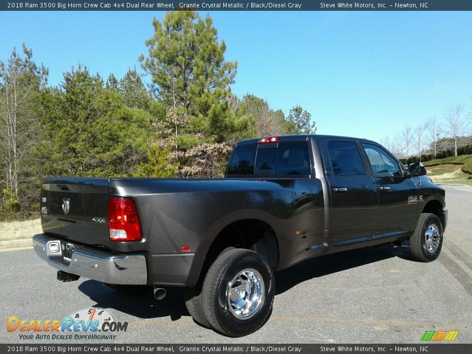 2018 Ram 3500 Big Horn Crew Cab 4x4 Dual Rear Wheel Granite Crystal Metallic / Black/Diesel Gray Photo #6