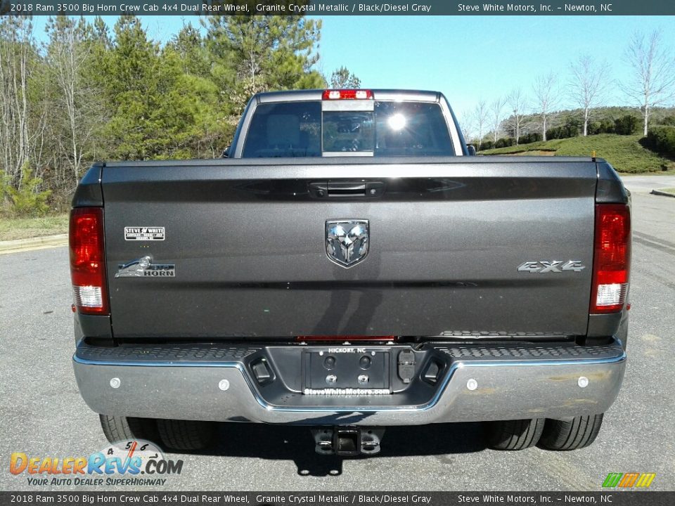2018 Ram 3500 Big Horn Crew Cab 4x4 Dual Rear Wheel Granite Crystal Metallic / Black/Diesel Gray Photo #7