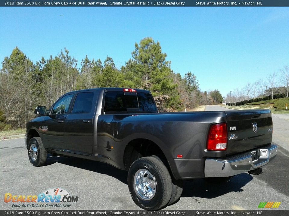 2018 Ram 3500 Big Horn Crew Cab 4x4 Dual Rear Wheel Granite Crystal Metallic / Black/Diesel Gray Photo #8
