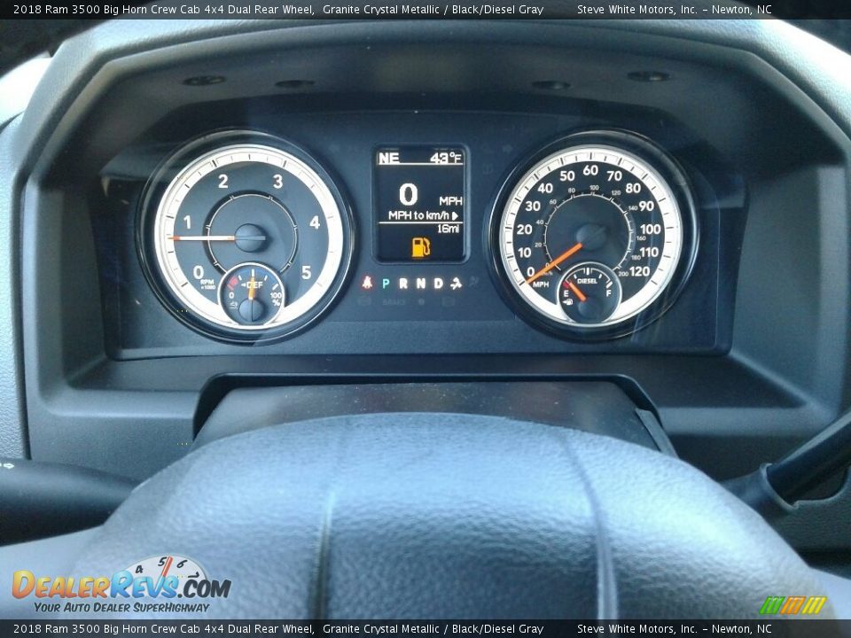 2018 Ram 3500 Big Horn Crew Cab 4x4 Dual Rear Wheel Granite Crystal Metallic / Black/Diesel Gray Photo #19