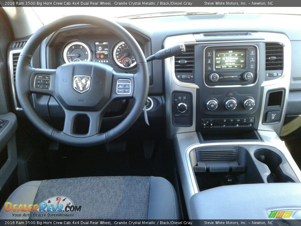 2018 Ram 3500 Big Horn Crew Cab 4x4 Dual Rear Wheel Granite Crystal Metallic / Black/Diesel Gray Photo #27
