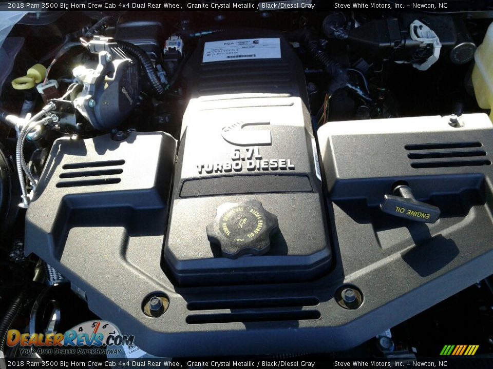 2018 Ram 3500 Big Horn Crew Cab 4x4 Dual Rear Wheel Granite Crystal Metallic / Black/Diesel Gray Photo #29