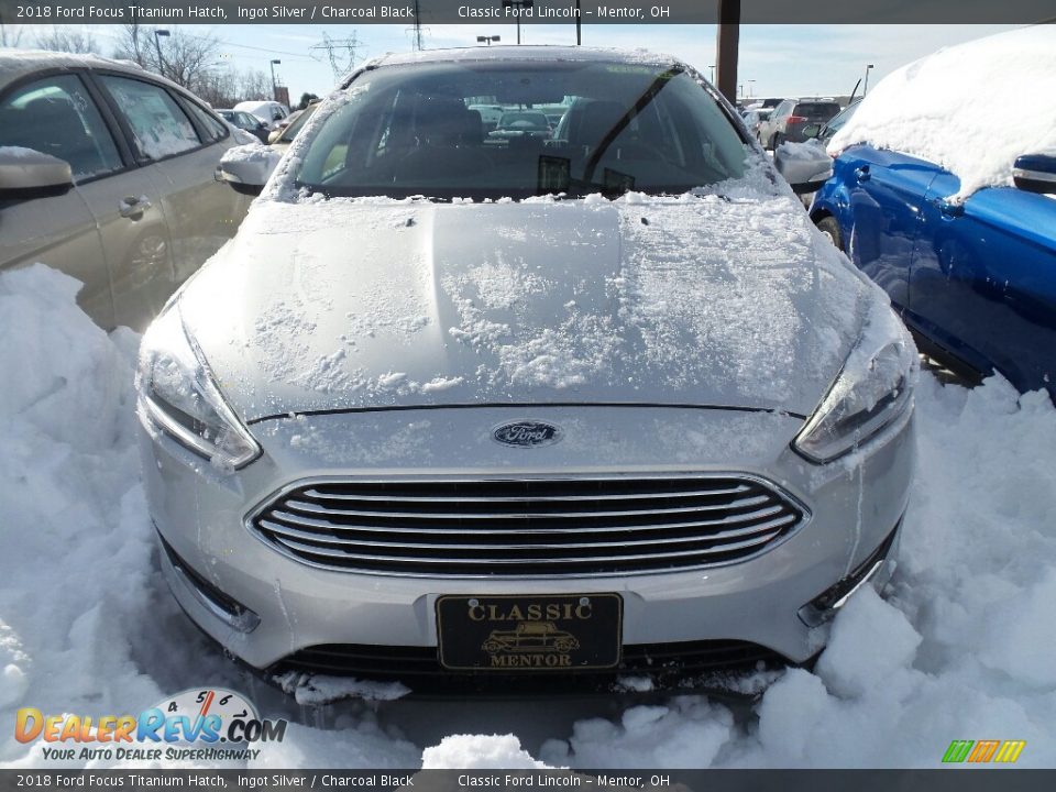 2018 Ford Focus Titanium Hatch Ingot Silver / Charcoal Black Photo #2