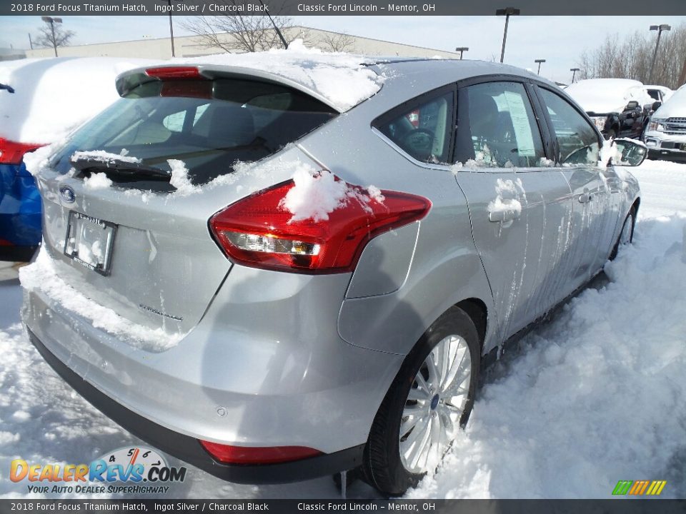 2018 Ford Focus Titanium Hatch Ingot Silver / Charcoal Black Photo #3