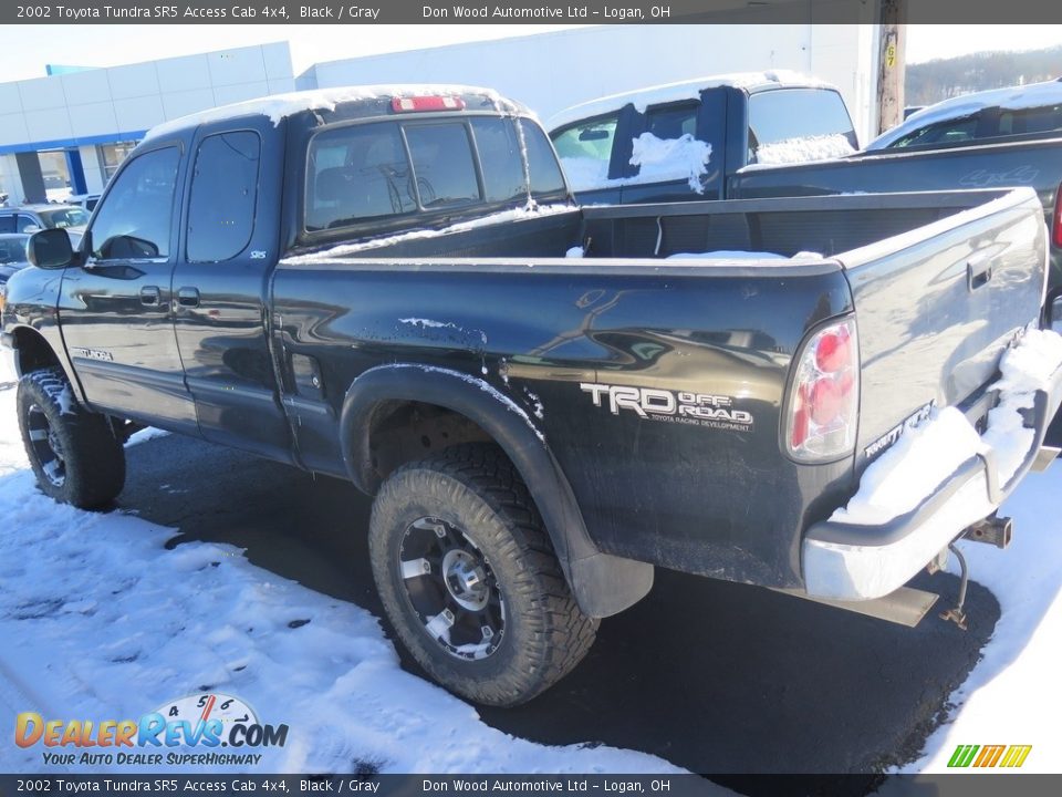 2002 Toyota Tundra SR5 Access Cab 4x4 Black / Gray Photo #4