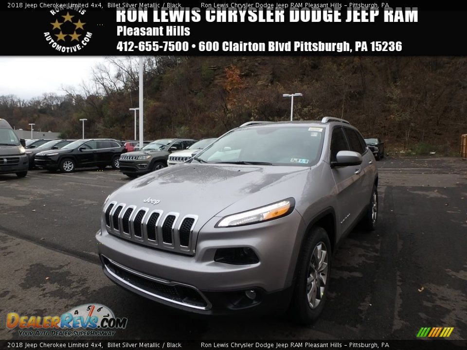2018 Jeep Cherokee Limited 4x4 Billet Silver Metallic / Black Photo #1
