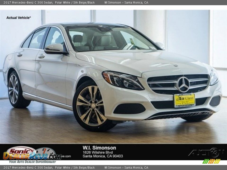 2017 Mercedes-Benz C 300 Sedan Polar White / Silk Beige/Black Photo #1