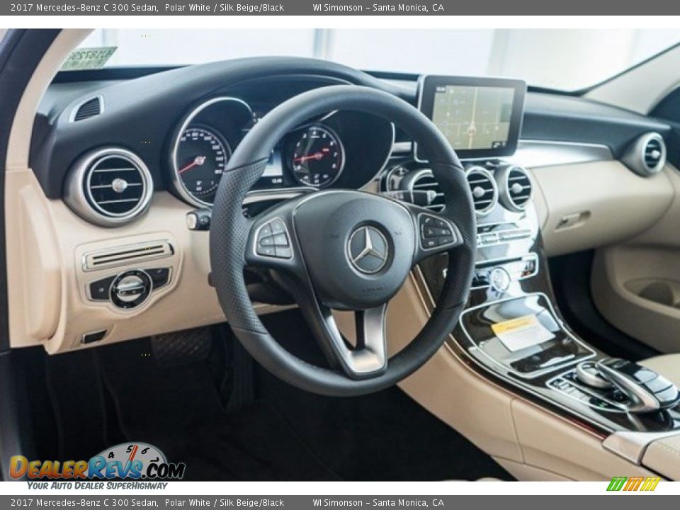 2017 Mercedes-Benz C 300 Sedan Polar White / Silk Beige/Black Photo #5