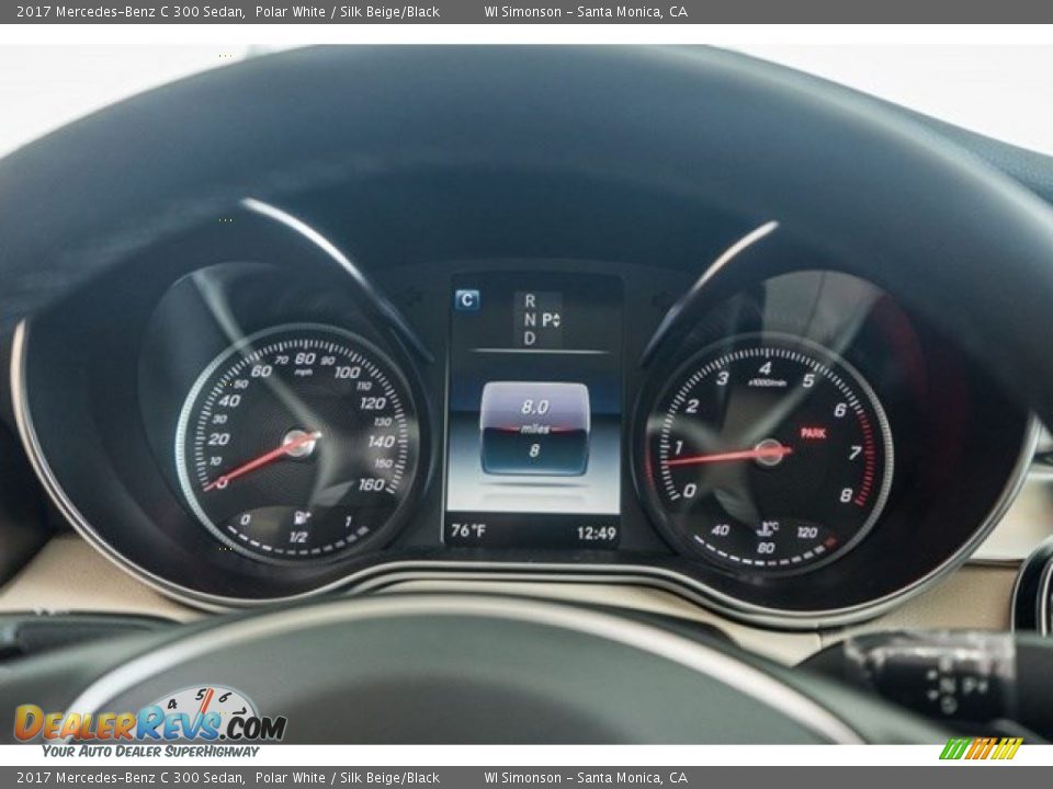 2017 Mercedes-Benz C 300 Sedan Polar White / Silk Beige/Black Photo #6