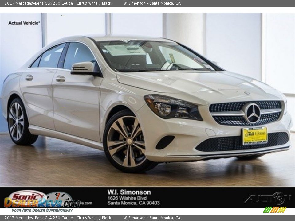 2017 Mercedes-Benz CLA 250 Coupe Cirrus White / Black Photo #1