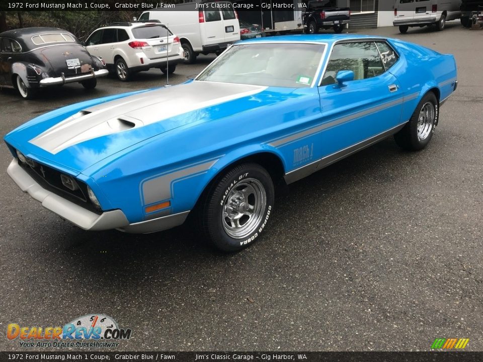 Grabber Blue 1972 Ford Mustang Mach 1 Coupe Photo #1