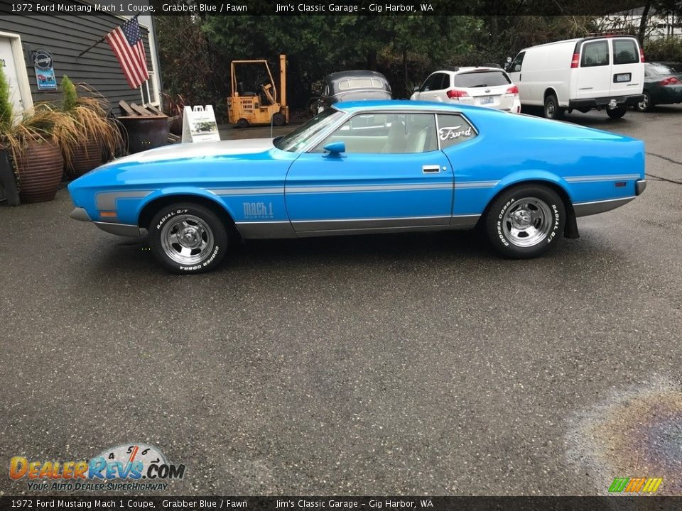 Grabber Blue 1972 Ford Mustang Mach 1 Coupe Photo #2