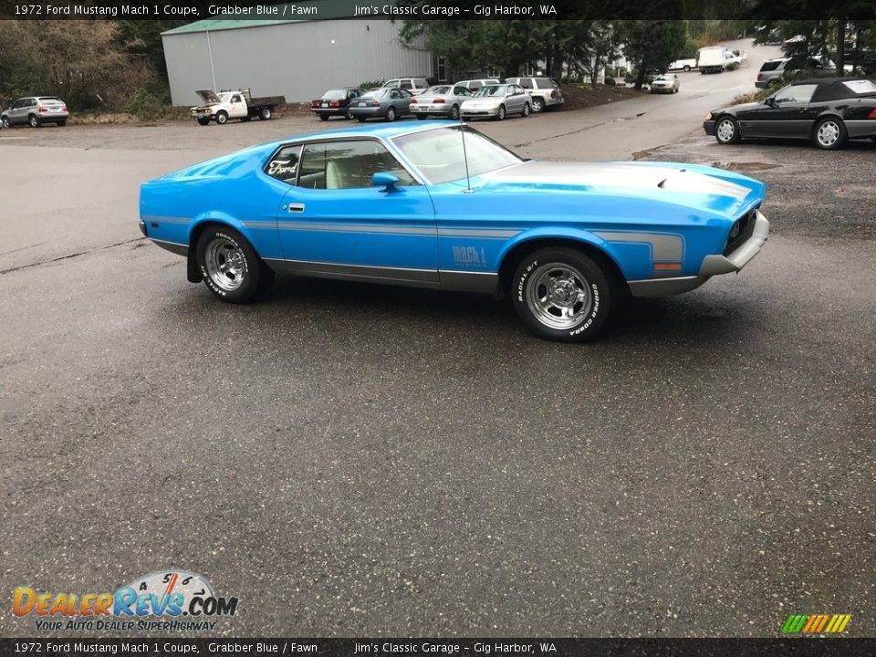 Grabber Blue 1972 Ford Mustang Mach 1 Coupe Photo #6