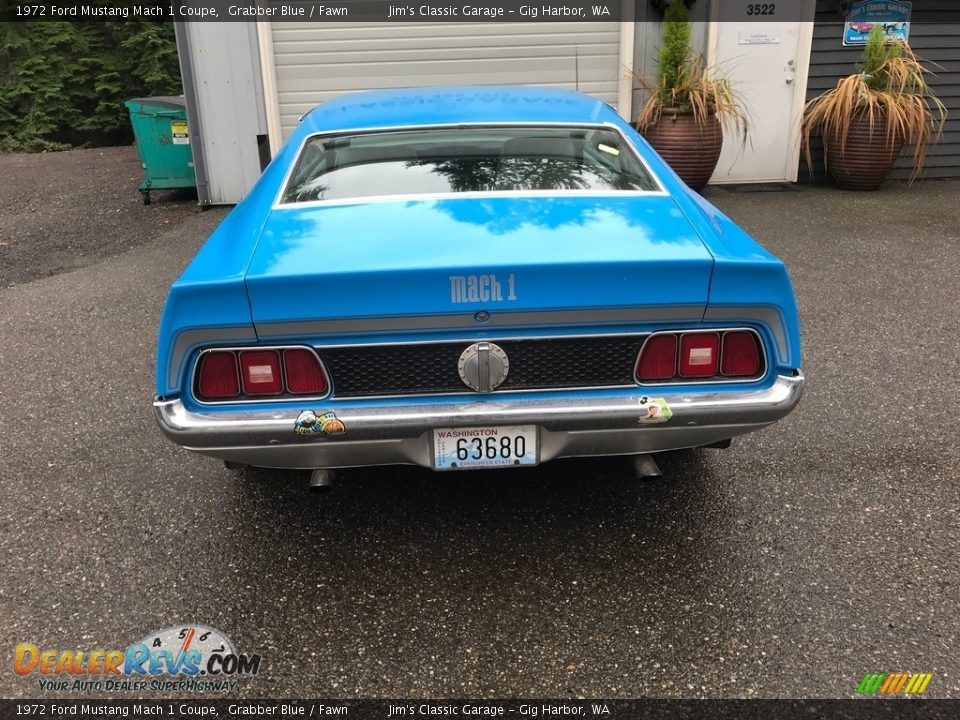 1972 Ford Mustang Mach 1 Coupe Grabber Blue / Fawn Photo #8
