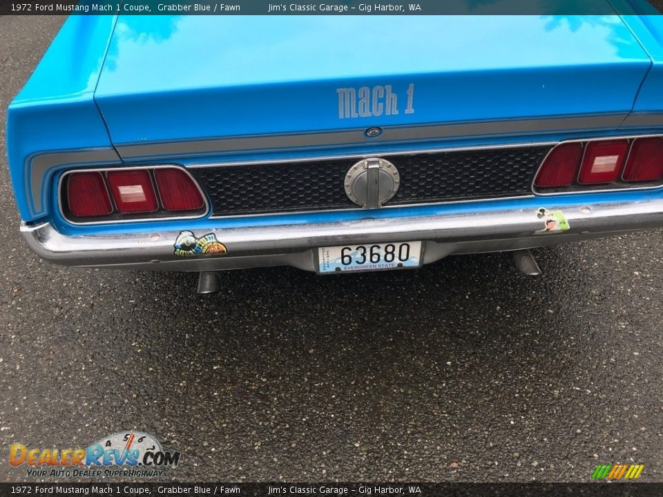 1972 Ford Mustang Mach 1 Coupe Grabber Blue / Fawn Photo #10